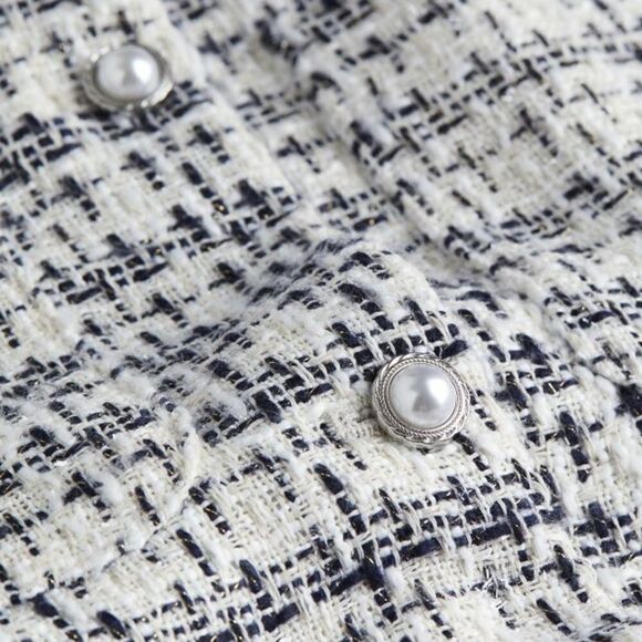 H&M Bouclé Plaid Textured Jacket New - Picture 5 of 10